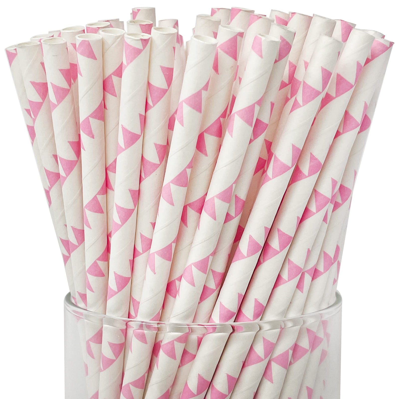 Pennant Banner Straws - 6 Color Options