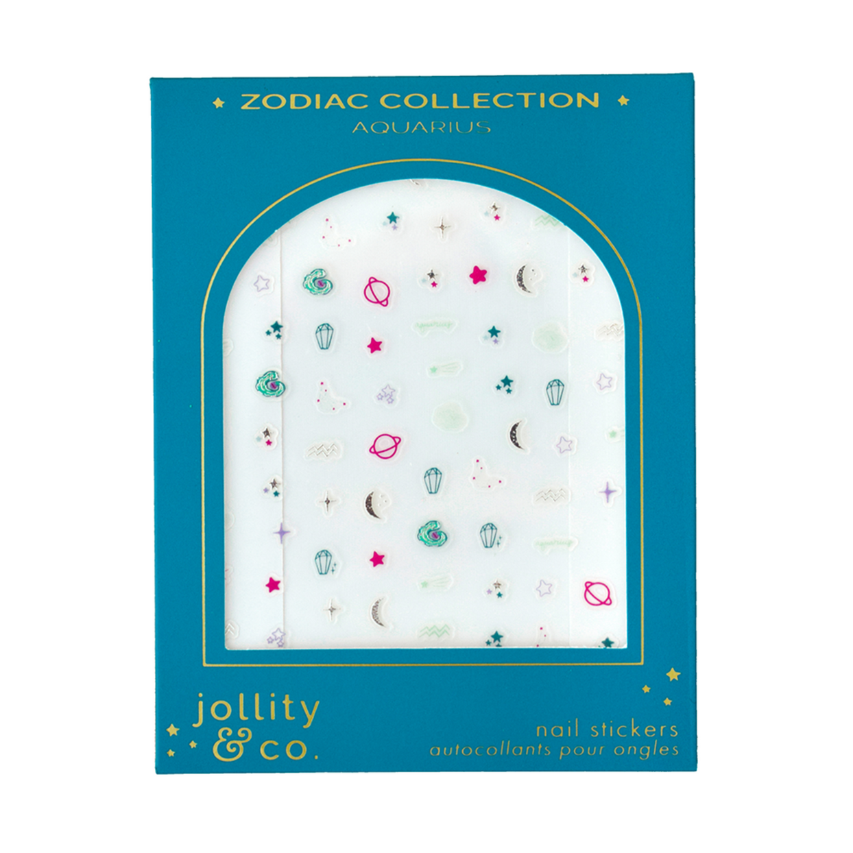 Zodiac Aquarius Nail Stickers, Jollity & Co