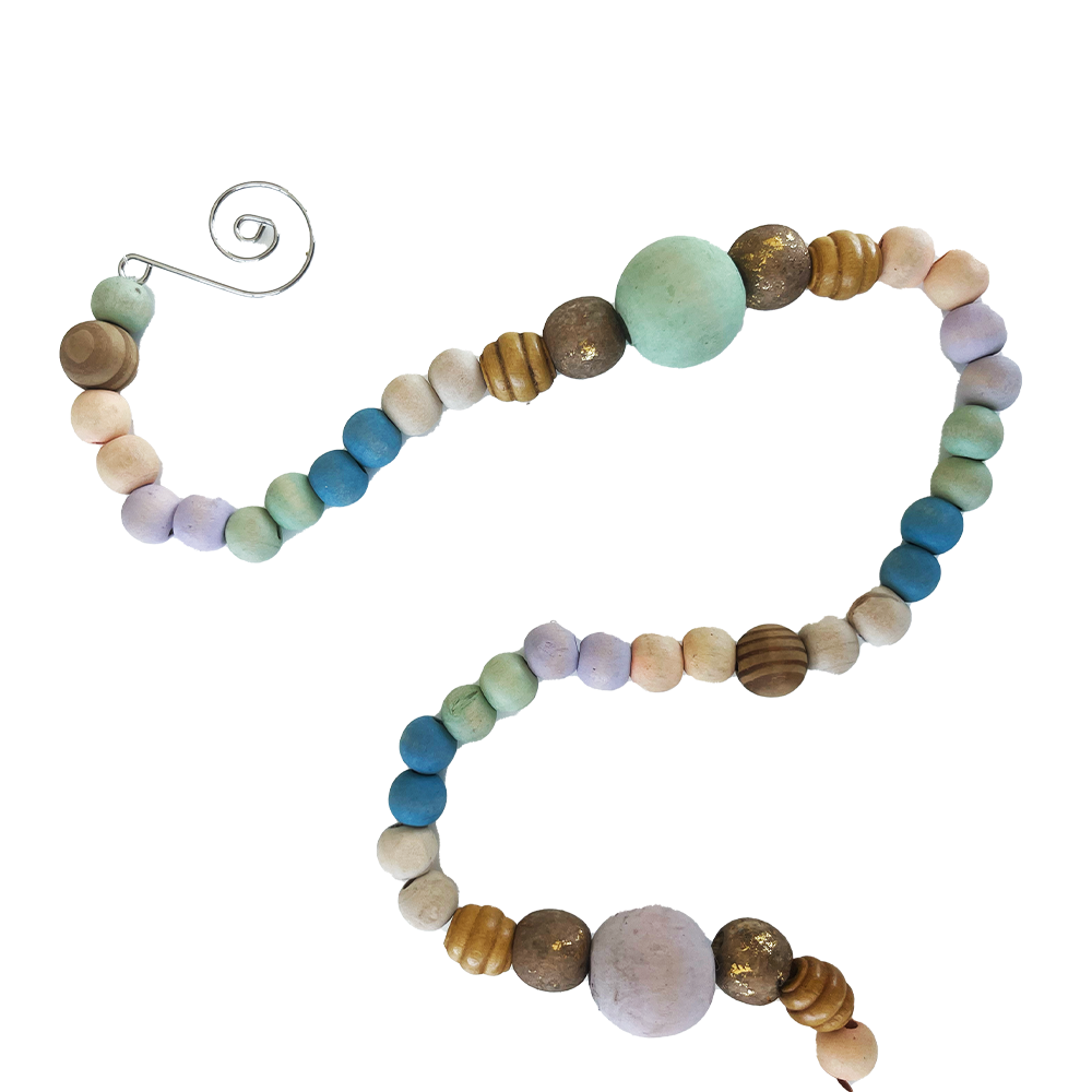 Wooden Pastel Ball Garland