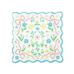 Bunnies In The Garden Blue Floral Large Napkins, Daydream Society
