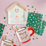 Baking Spirits Bright Mint Gingerbread House Large Plates, Daydream Society