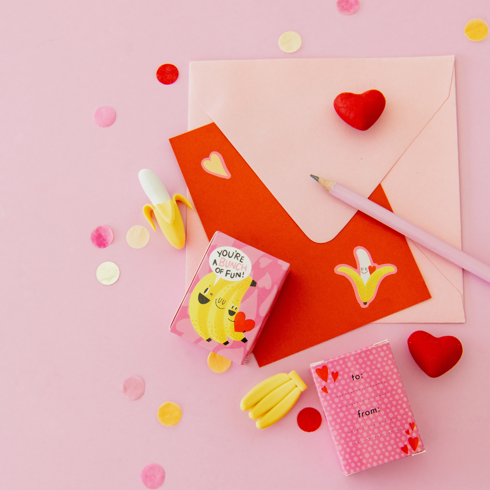 Bananas For You Eraser Classroom Valentines, Daydream Society
