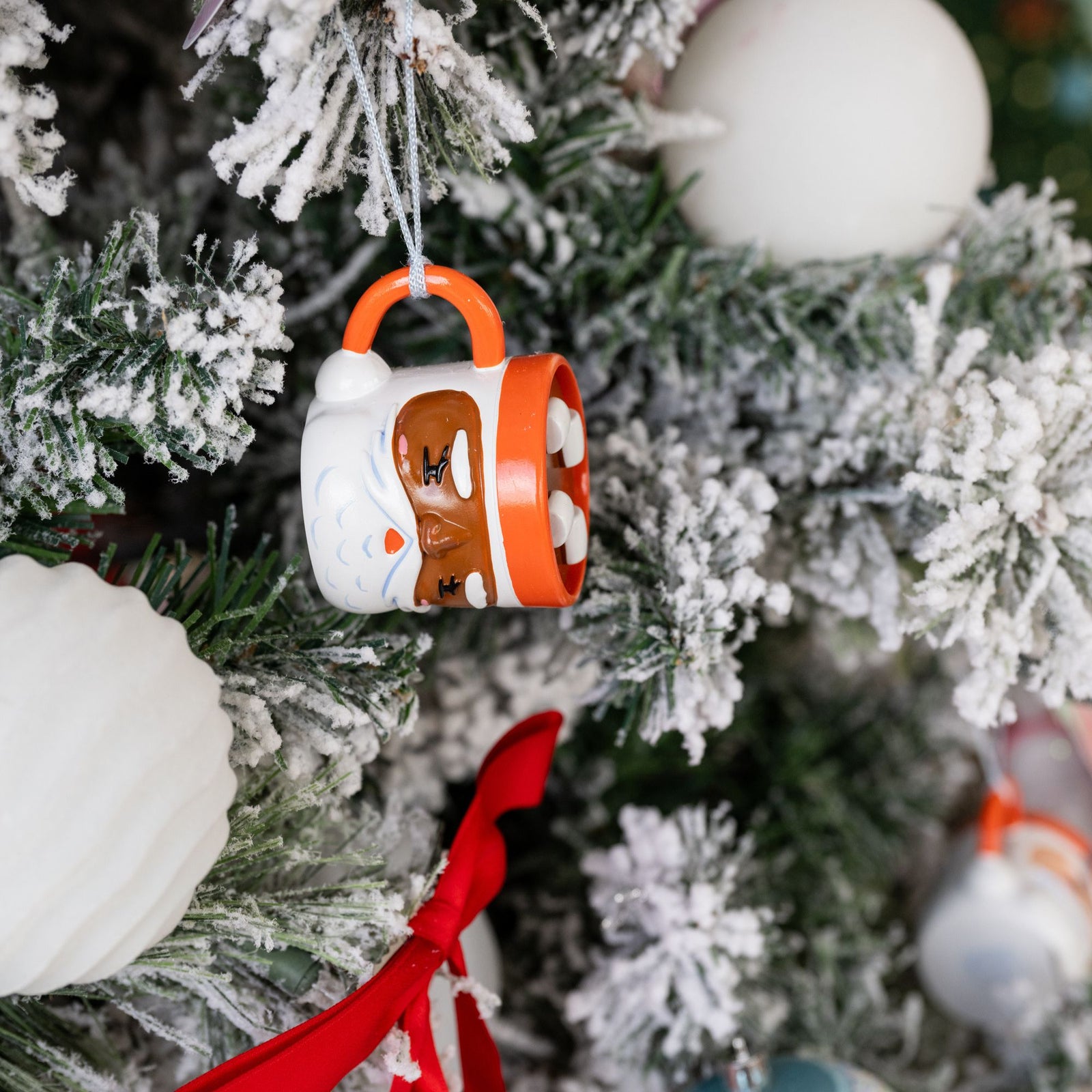 Baking Spirits Bright Brown Santa Mug Ornament, Daydream Society