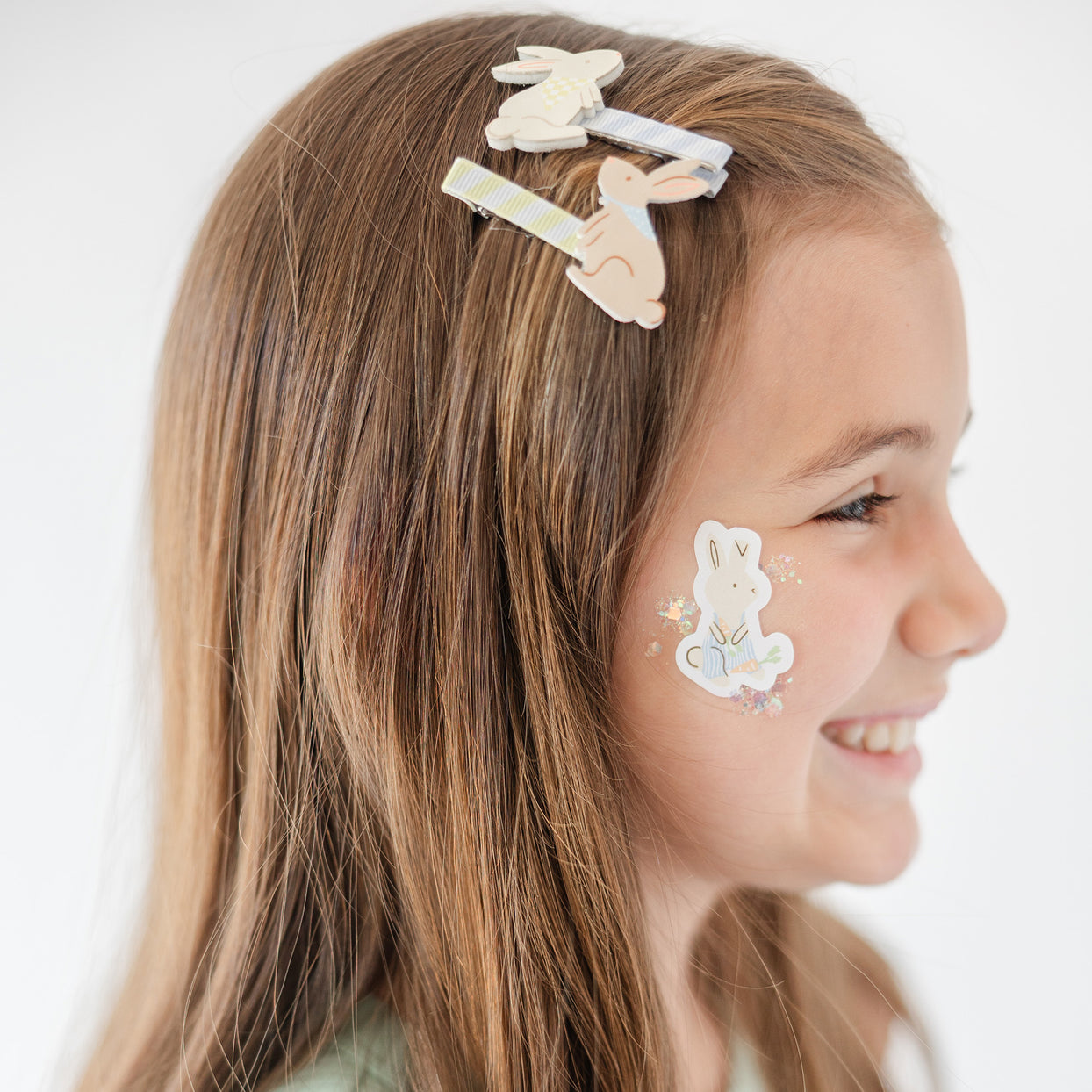 Bunnies In The Garden Bunny Hair Clip Set