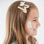 Bunnies In The Garden Bunny Hair Clip Set