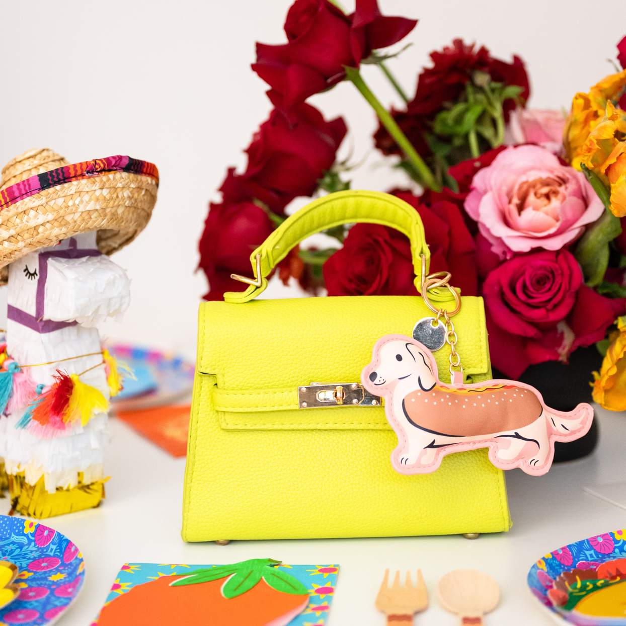 Hot Dog Dachshund Bag Charm, Daydream Society