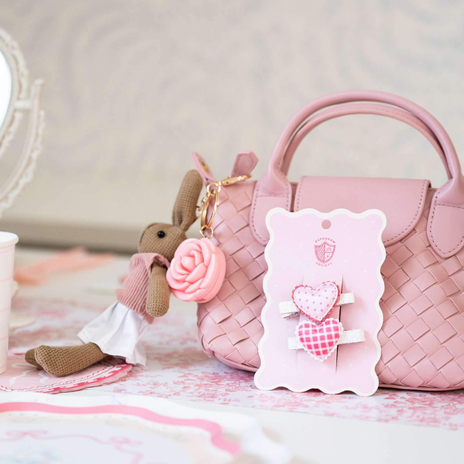 Love Birds Heart Hair Clip Set