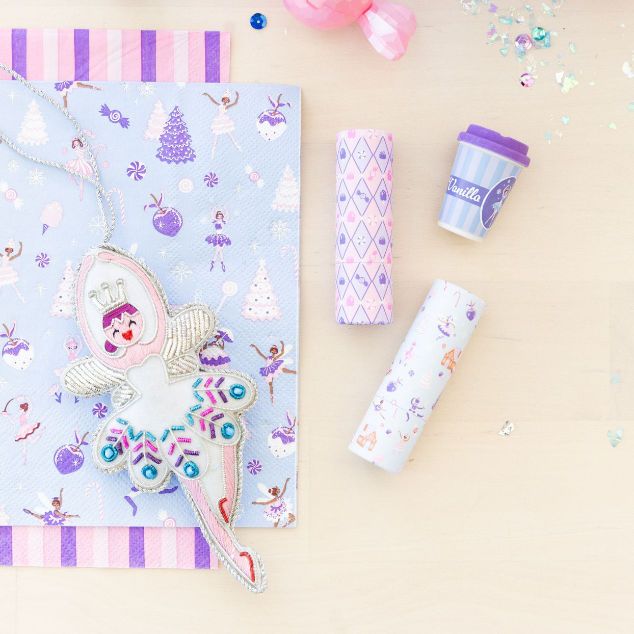 Sugarplum Stripe Guest Napkins, Daydream Society