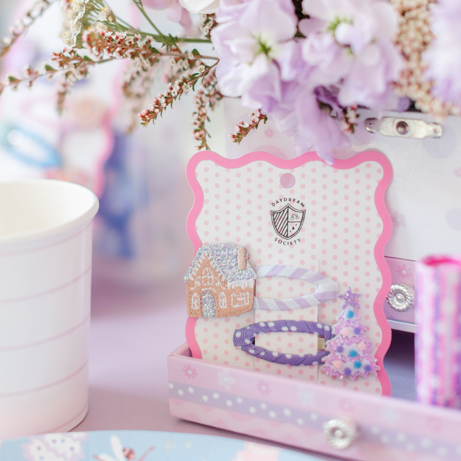 Sugarplum Gingerbread House & Christmas Tree Clip Set, Daydream Society