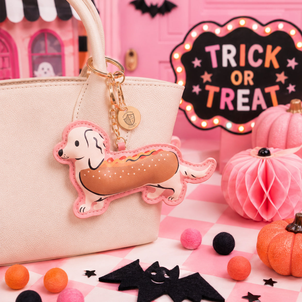 Hot Dog Dachshund Bag Charm