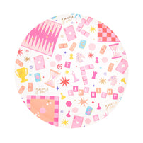 Game Night Pattern Dinner Plates