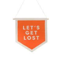 Camp Explorer Lets Get Lost Canvas Banner
