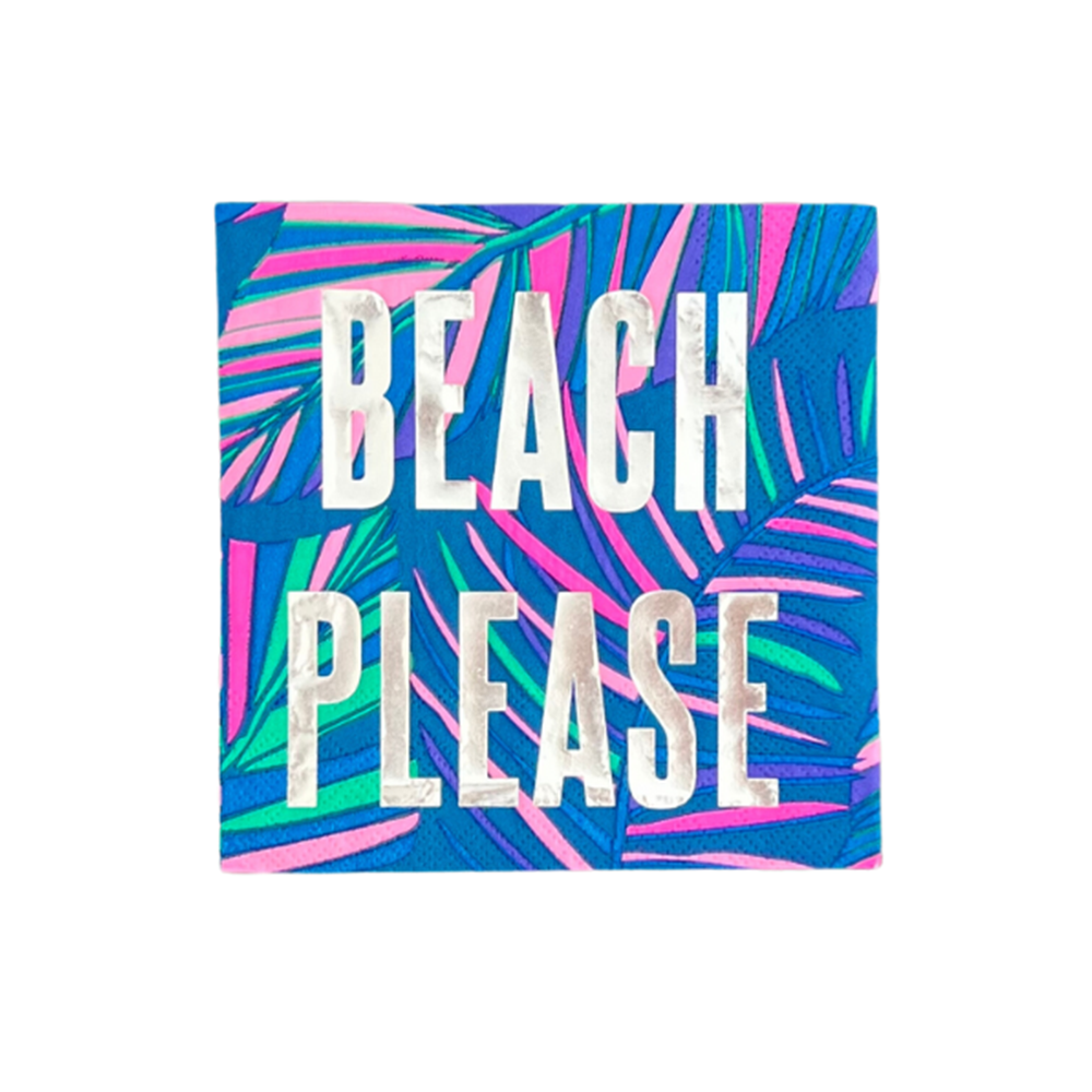 "Beach Please" Tropical Cocktail Napkins