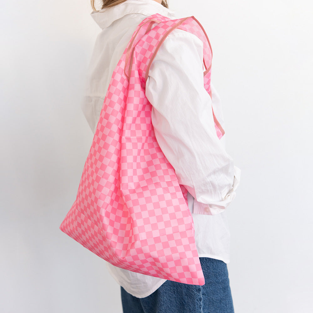 Check It! Tickle Me Pink Nylon Tote