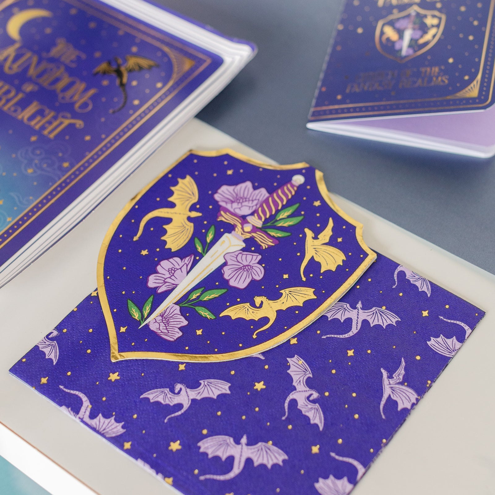 Romantasy Shield & Dagger Large Napkins, Jollity & Co