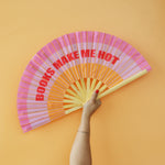 Books Make Me Hot Folding Fan, Jollity & Co