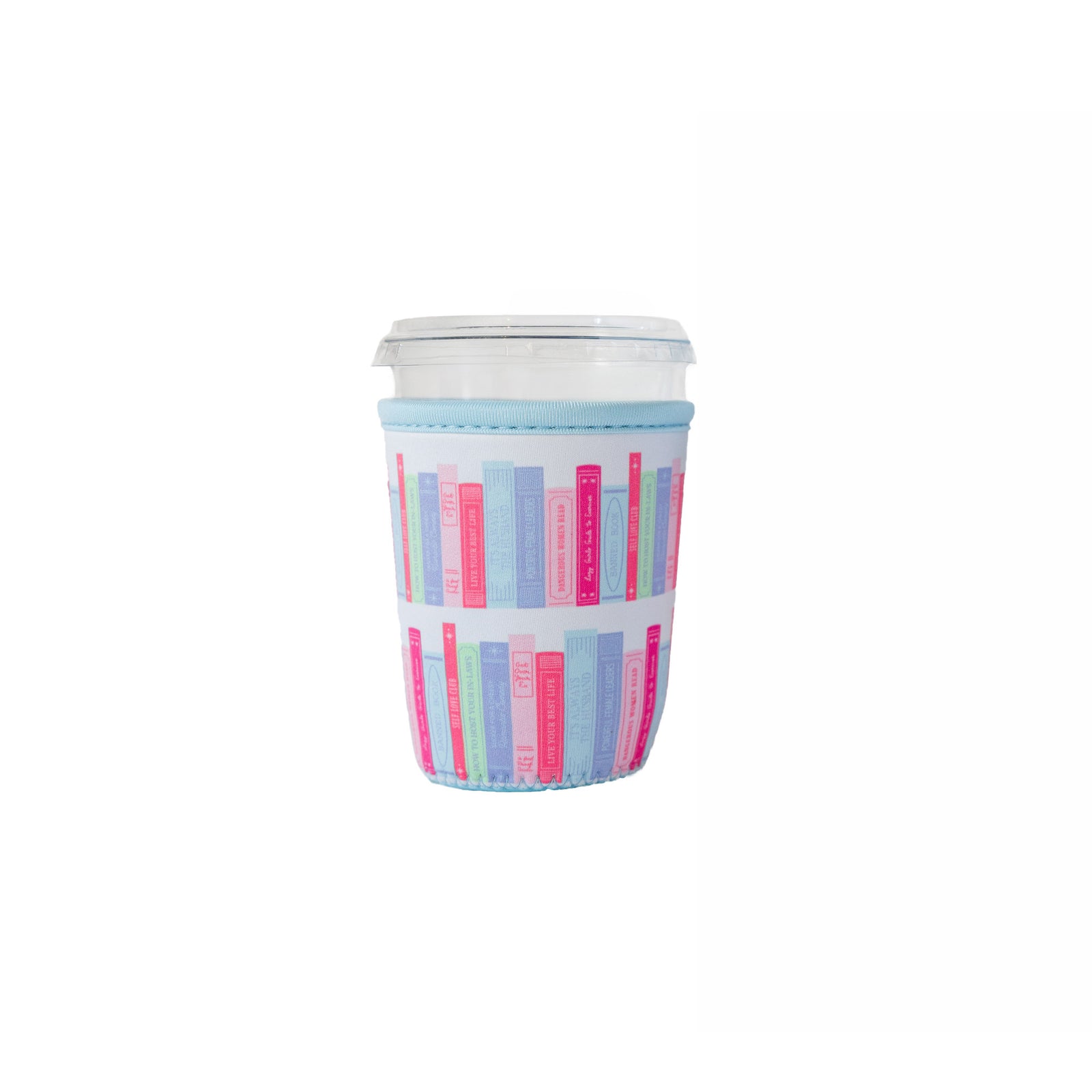 Bookshelf Print Beverage Sleeve - 2 Size and Style Options