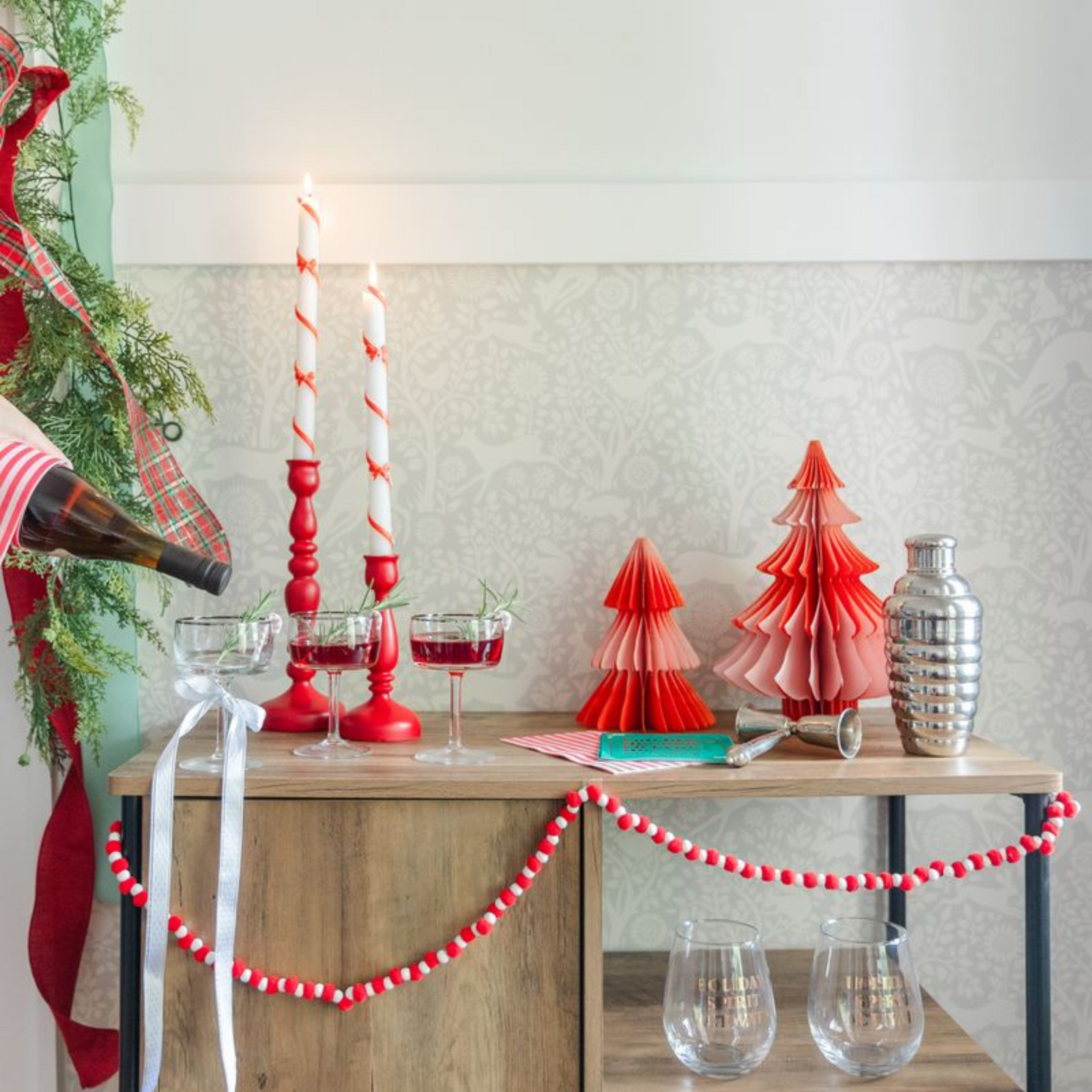 Ribbon Bow Taper Candle Set - 3 Color Options, Jollity & Co