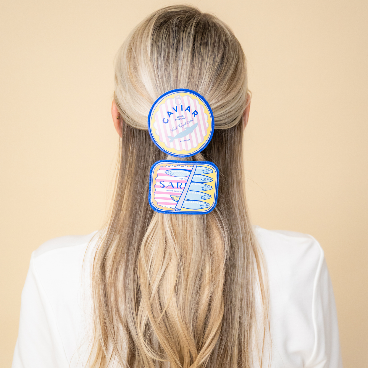 Caviar + Sardine Can Vegan Leather Hair Clip, Jollity & Co