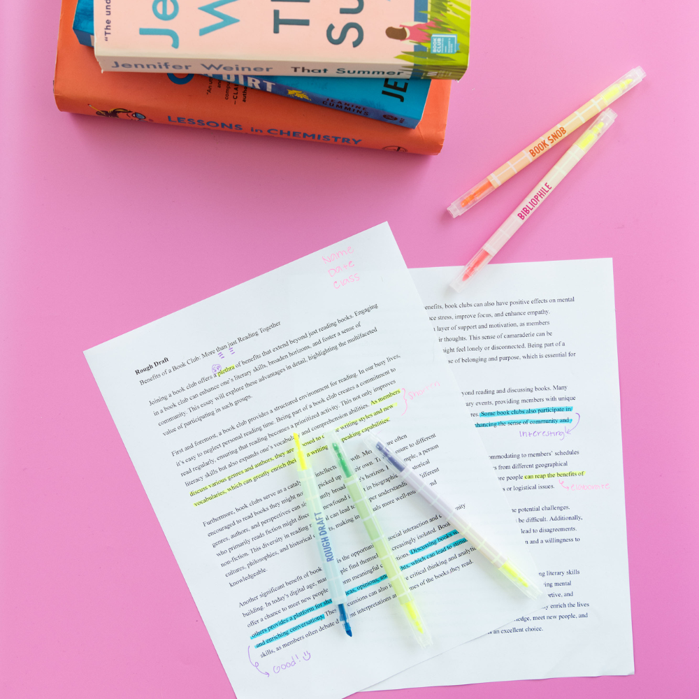 Book Club Double Sided Highlighter Set, Jollity & Co.