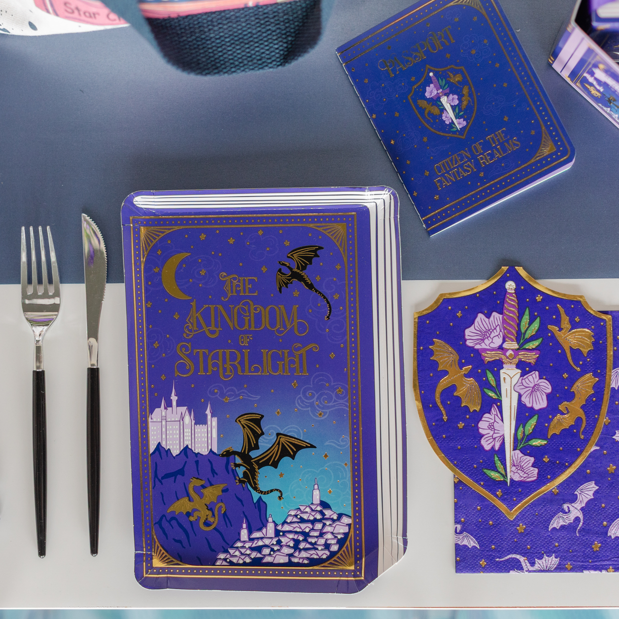 Kingdom of Starlight Dragon Themed Dinner Plates