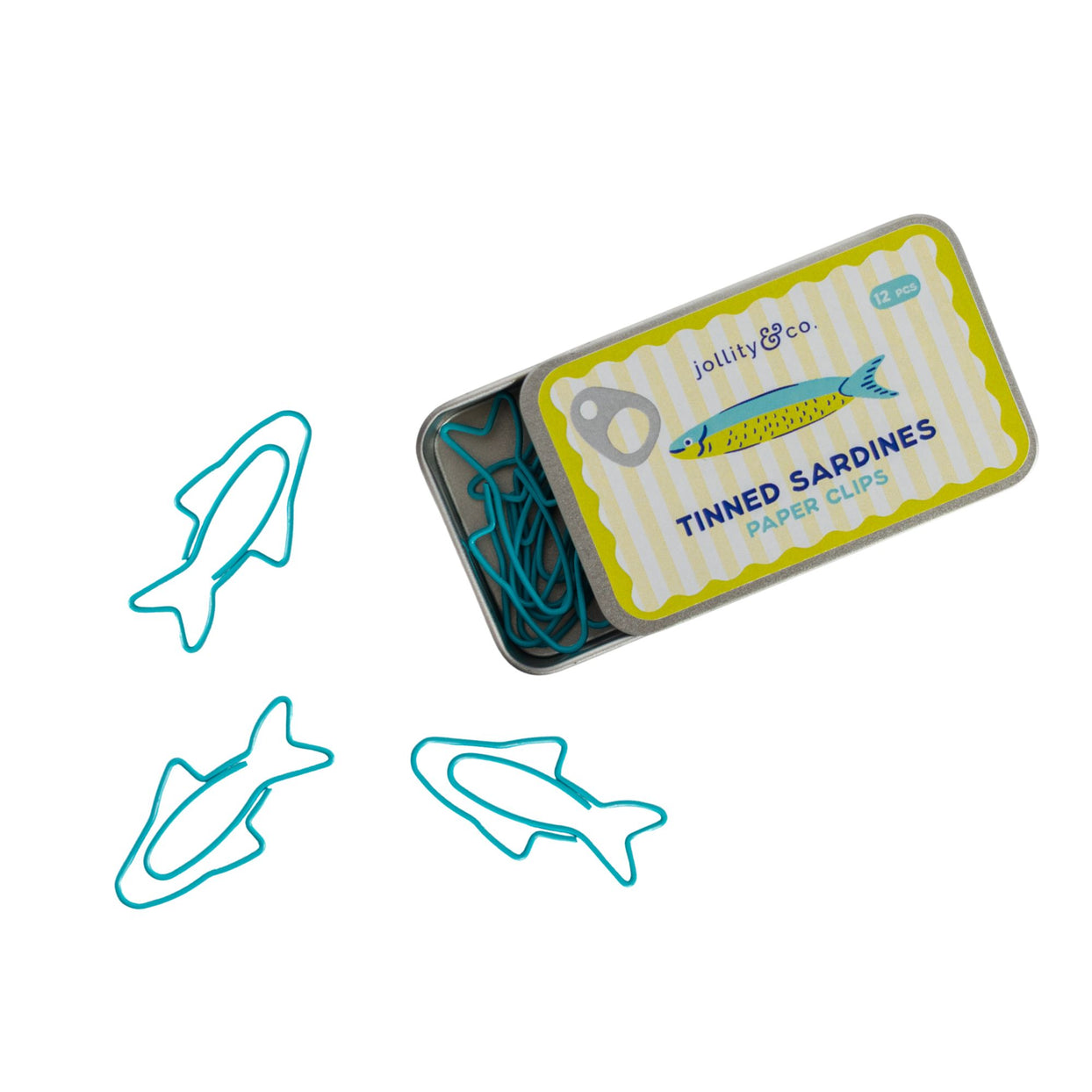 Le Dinner Tinned Sardines Paper Clips, Jollity & Co