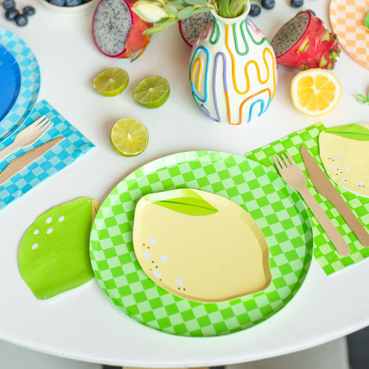 Le Dinner Lime Cocktail Napkins, Jollity & Co