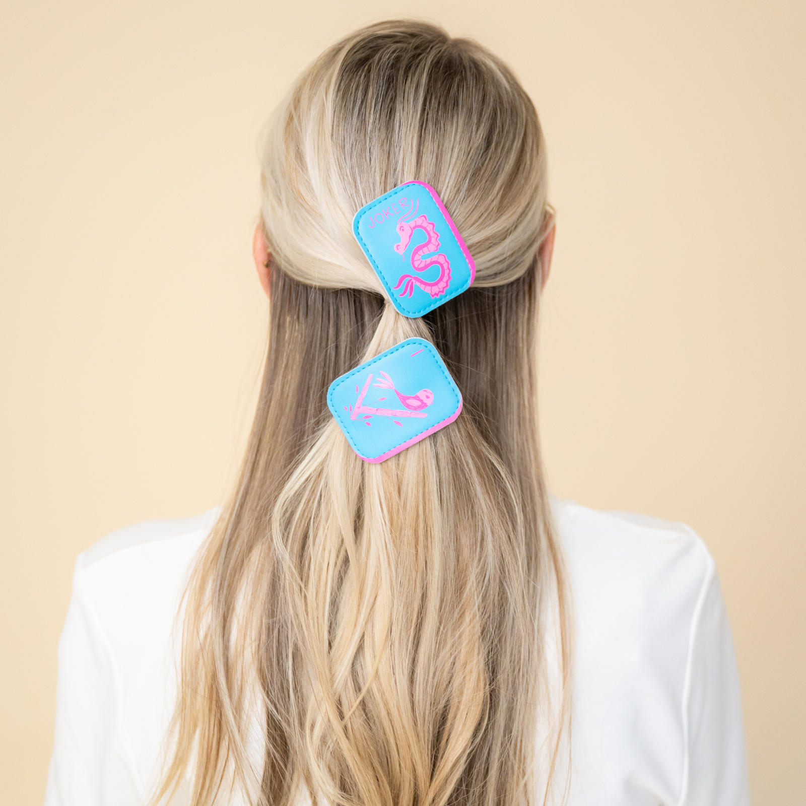 Mahjong Bird Vegan Leather Hair Clip, Jollity & Co