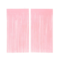 Matte Pink Party Curtain Set, Jollity & Co.