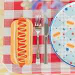 Patriotic Hot Dog Die-Cut Guest Napkins