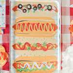 Patriotic Hot Dog Platter Shaped Plates, Jollity & Co