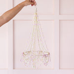 Jollity Home Pink Beaded Chandelier, Jollity & Co