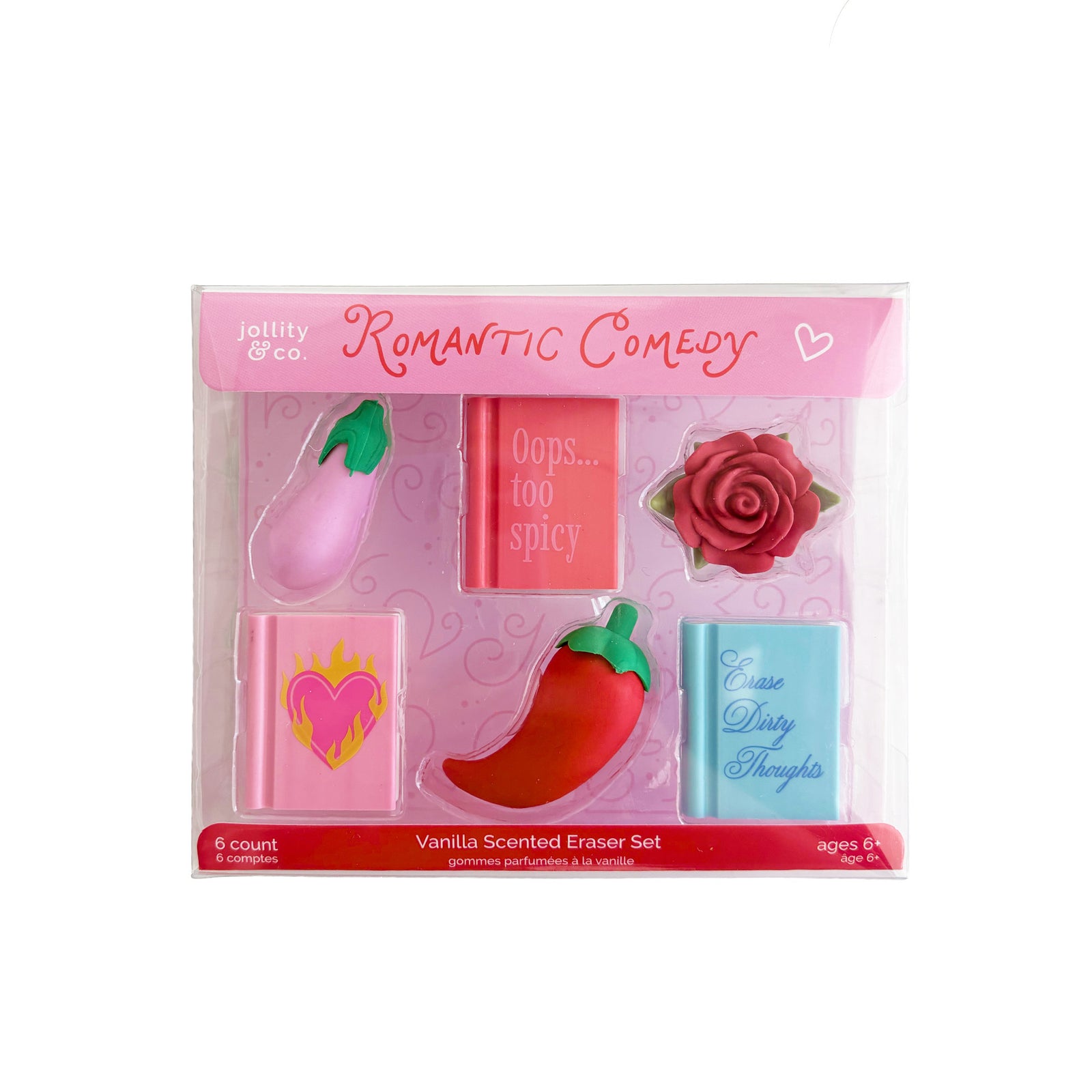 RomCom Eraser Set, Jollity & Co