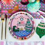 Season of Cheer Fireplace Dessert Plates, Jollity & Co