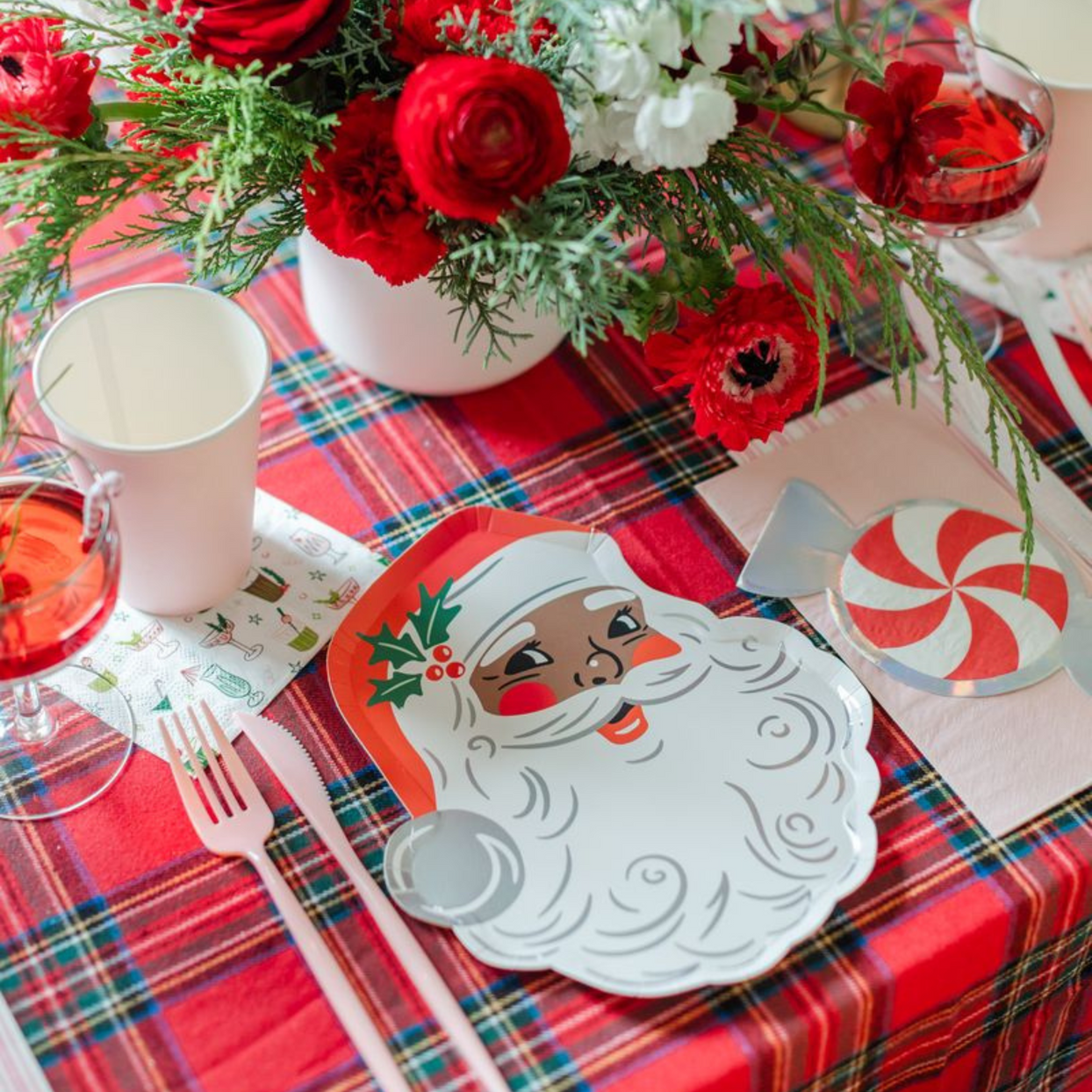 That's The Spirit St. Nick Small Plate, Brown & Red, Jollity & Co