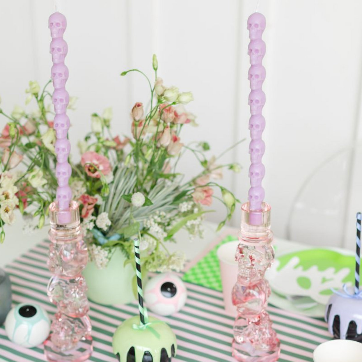 Stacking Skull Taper Candle Set, Jollity & Co