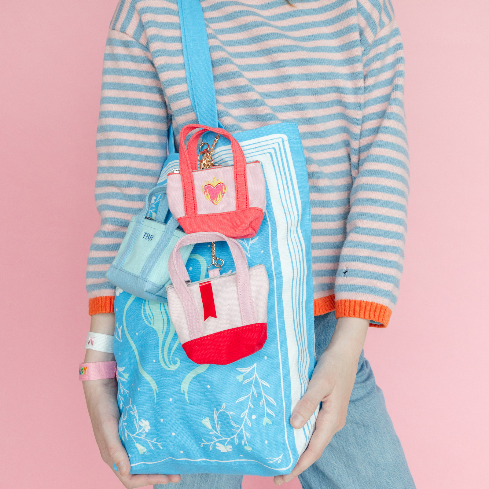 Tiny Tote Keychains, Jollity & Co