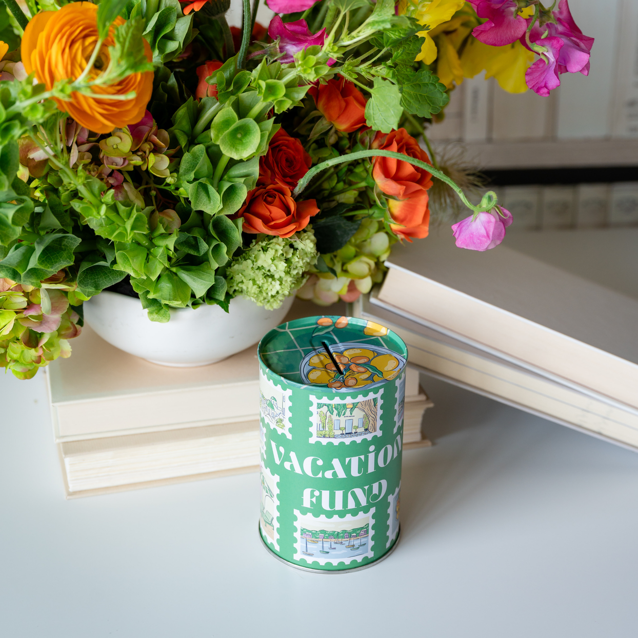 Vacation Fund Tin Coin Bank, Jollity & Co