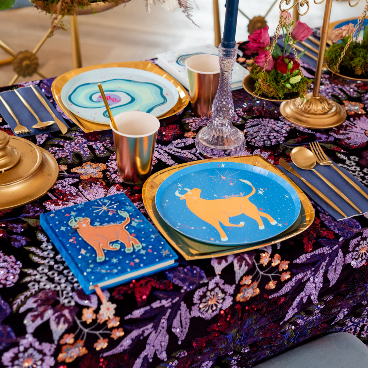 Zodiac Taurus Dinner Plates, Jollity & Co