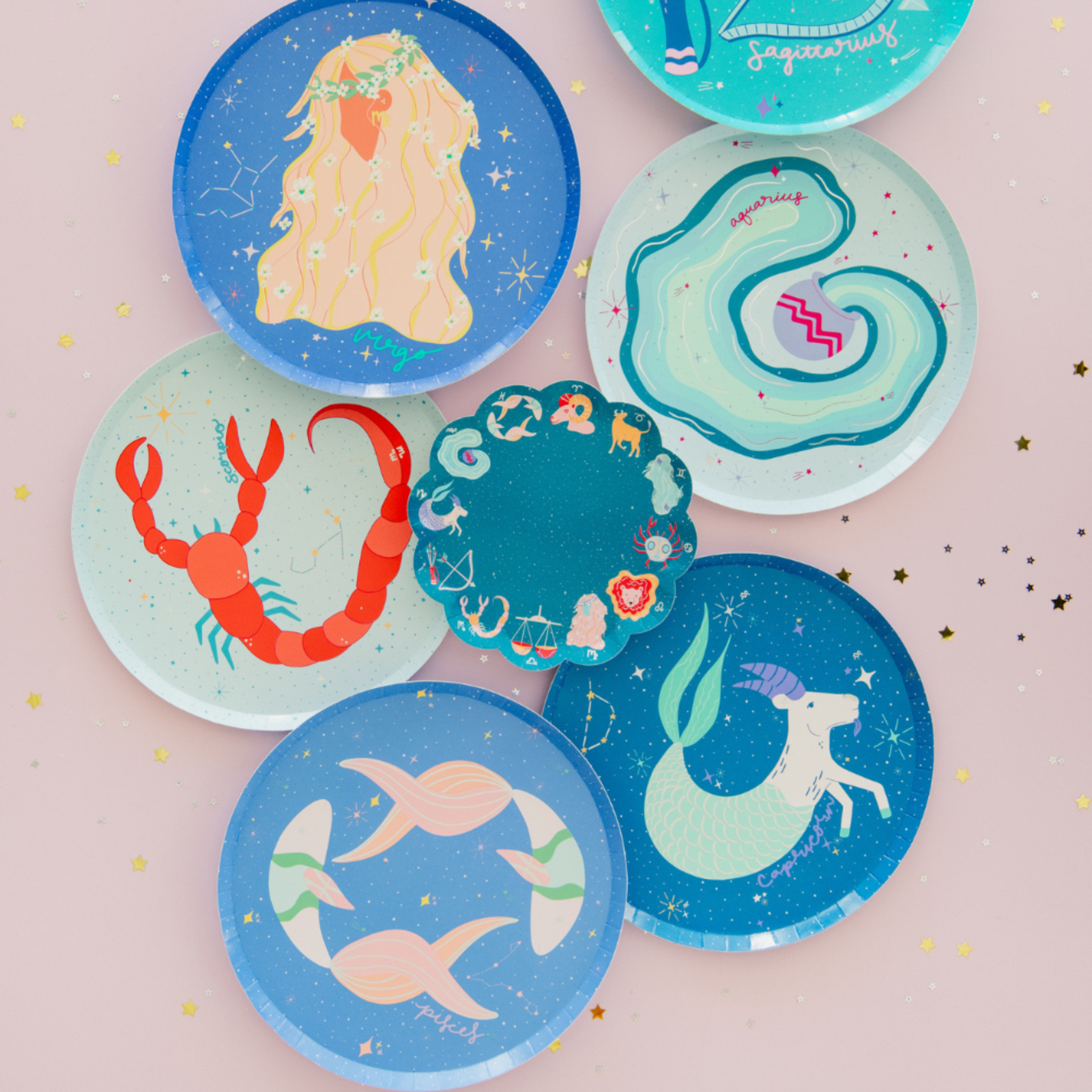 Zodiac Dessert Plates, Jollity & Co