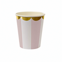 Pink Foiled Scalloped Cup