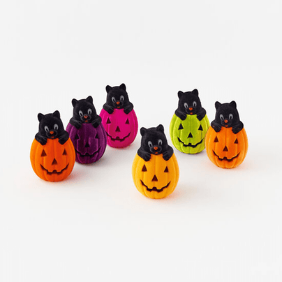 Flocked Cat in Pumpkin - 6 Color Options