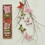 Feather Butterfly Clip-on Ornaments w/ Glitter - Set of 12, Shop Sweet Lulu