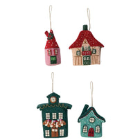 Handmade Wool Felt North Pole Village Building Ornament - 4 Style Options, Shop Sweet Lulu