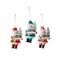 Santa w/Gift Box Ornament, Shop Sweet Lulu