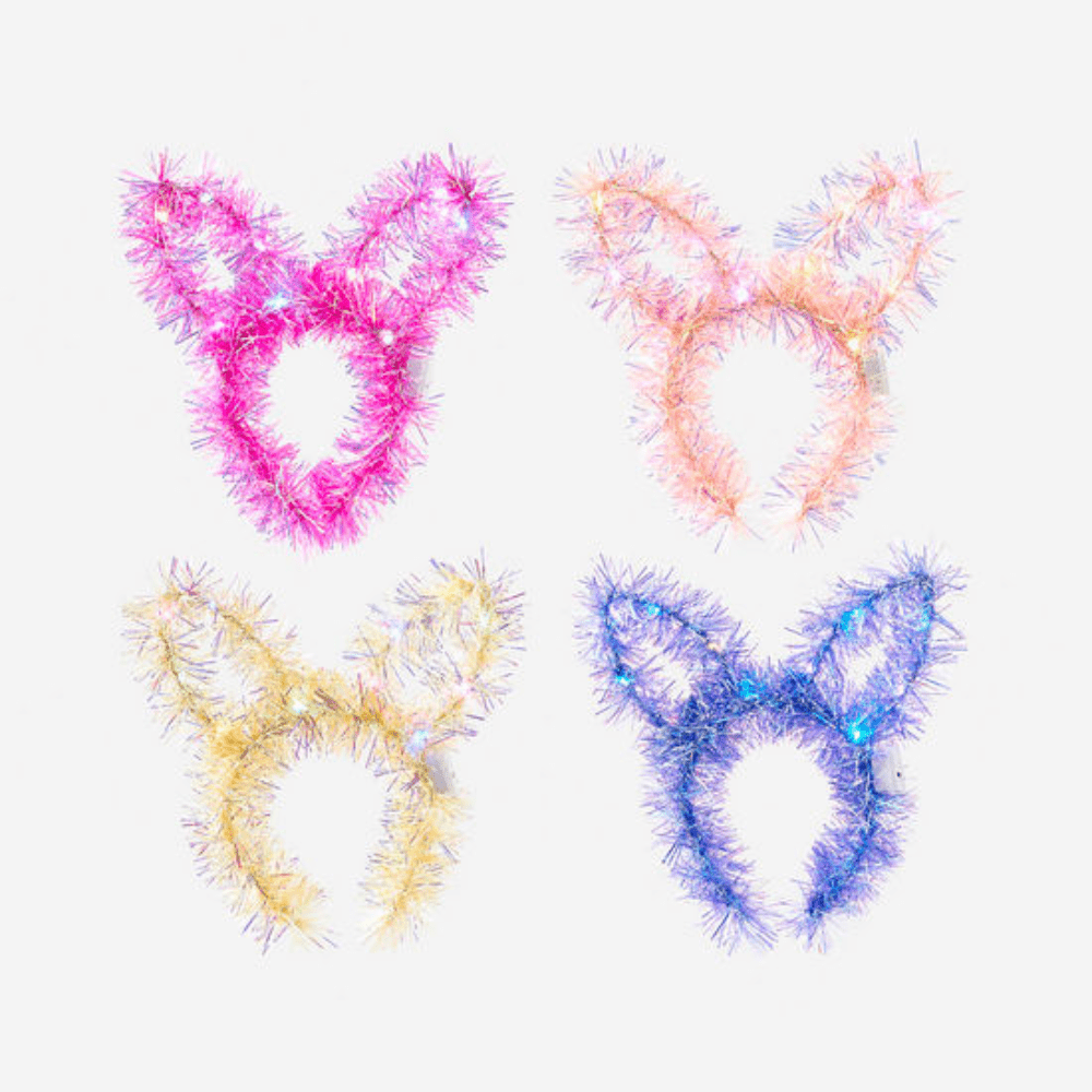 Tinsel Bunny Ear Lighted Headband - 4 Color Options, Shop Sweet Lulu
