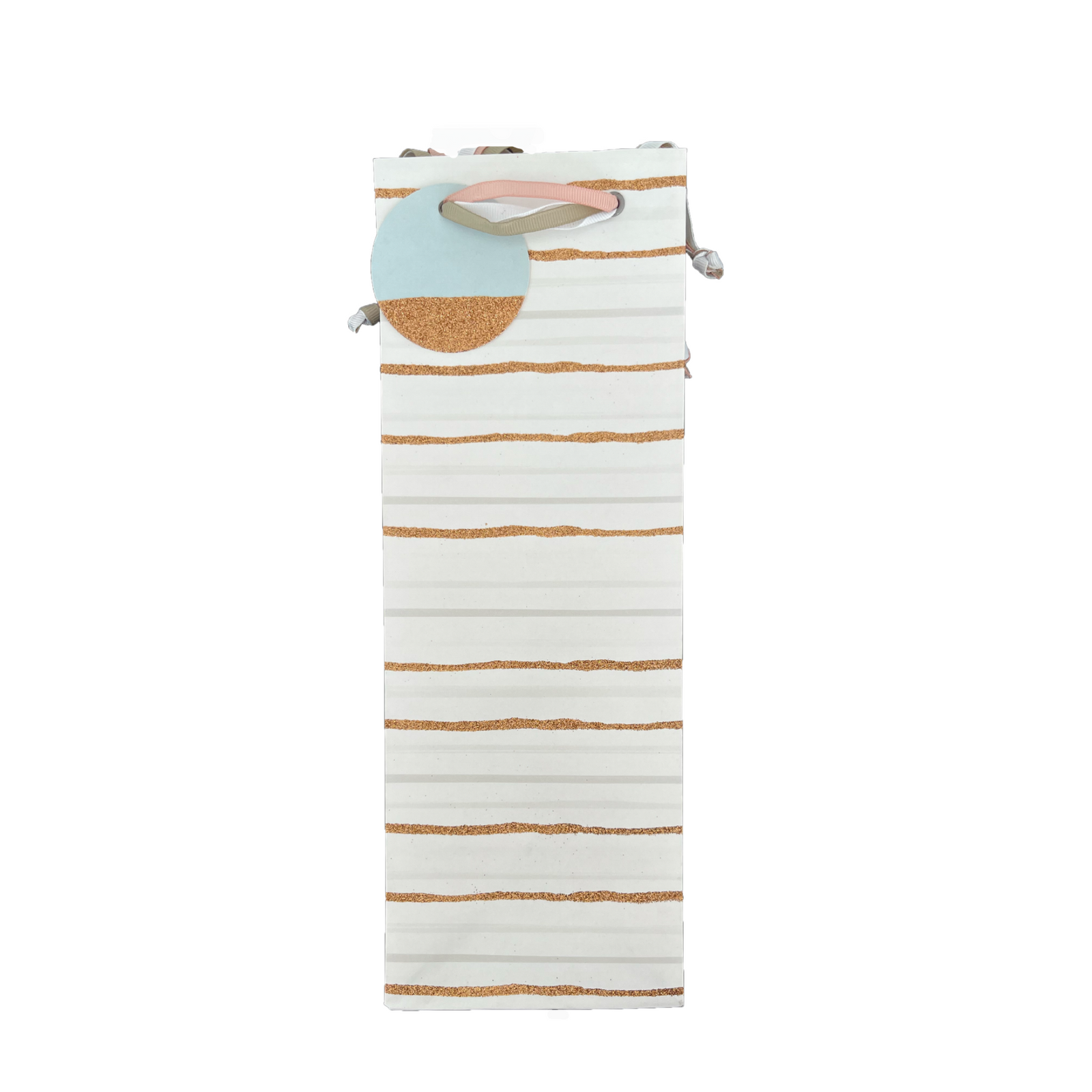 Striped Wine Bottle Gift Bag