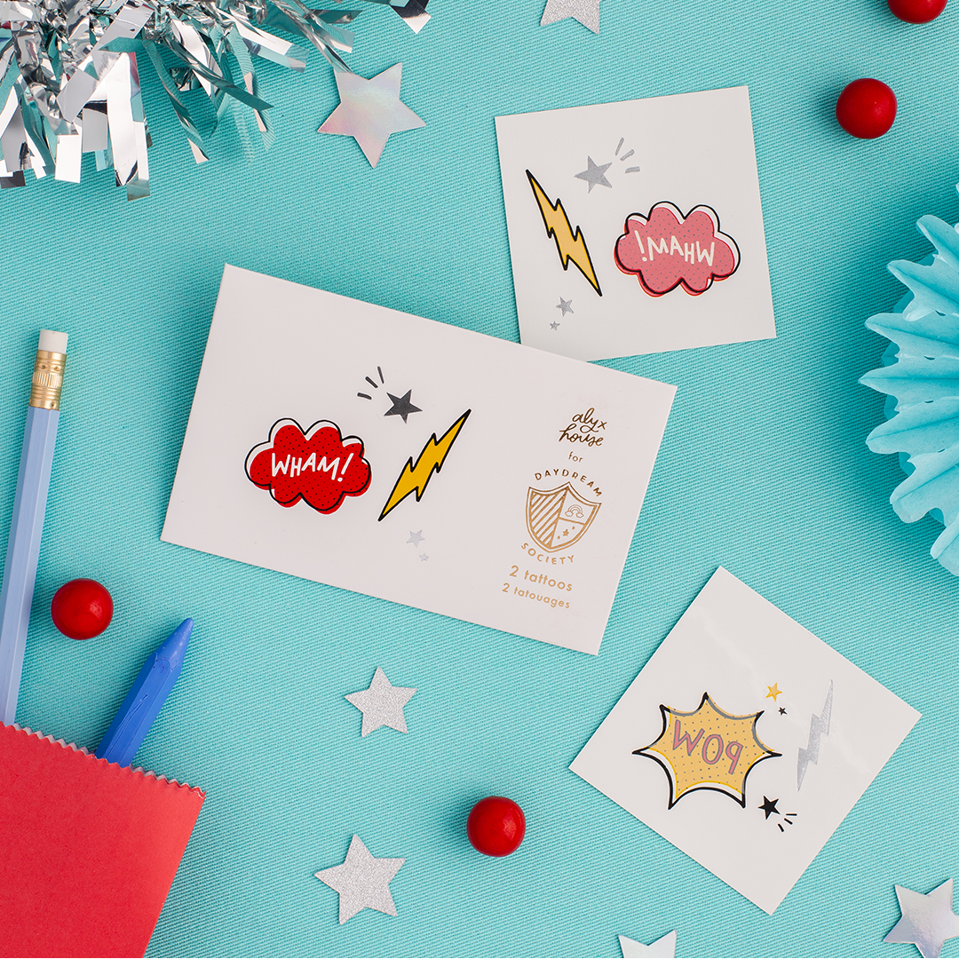 Superhero Temporary Tattoos by Daydream Society