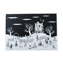 Trick or Treat Street Haunted House Reusable Silicone Coloring Mat, Daydream Society