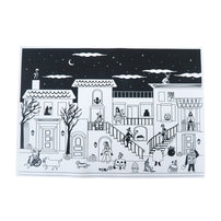 Trick or Treat Street Street Scene Reusable Silicone Coloring Mat, Daydream Society